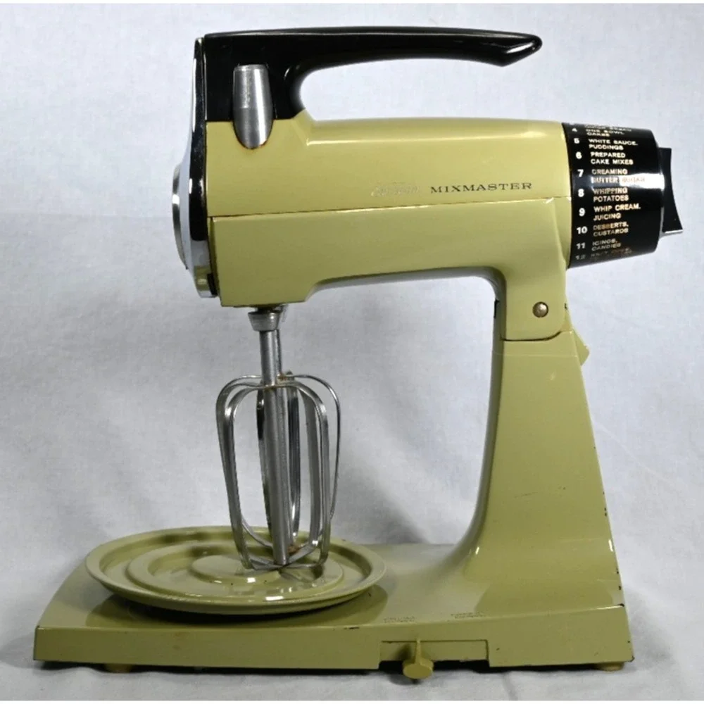 Vintage Sunbeam Mixmaster Stand Mixer Parts Repair No Cord Bowls Untested